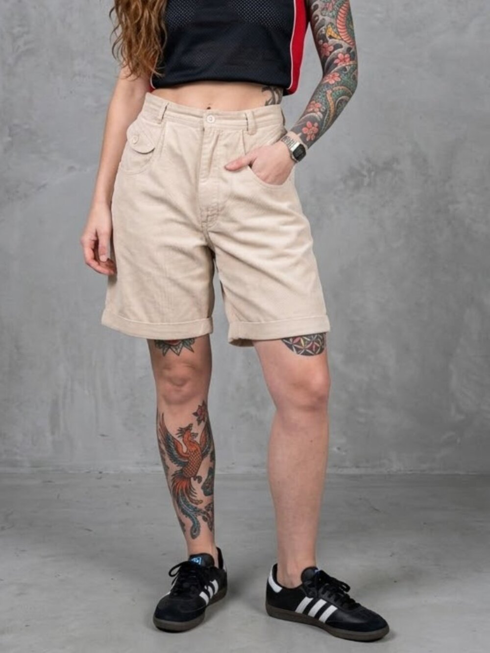 Vintage Bugle Boy High Rise Pleated Shorts Beige Coastal Prep Y2K Size 7